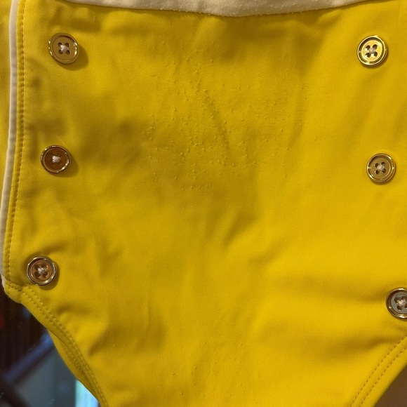 Janie and Jack 7 Sailor Yellow Striped Swimsuit - Picture 3 of 4